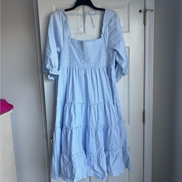 Crown & Ivy Light Blue Midi Dress - Picture 1 of 4